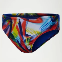 Boys Digital Allover 6.5cm Brief Navy/Red/Green