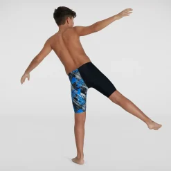 Boys' Digital Allover V Cut Jammer Blue/White