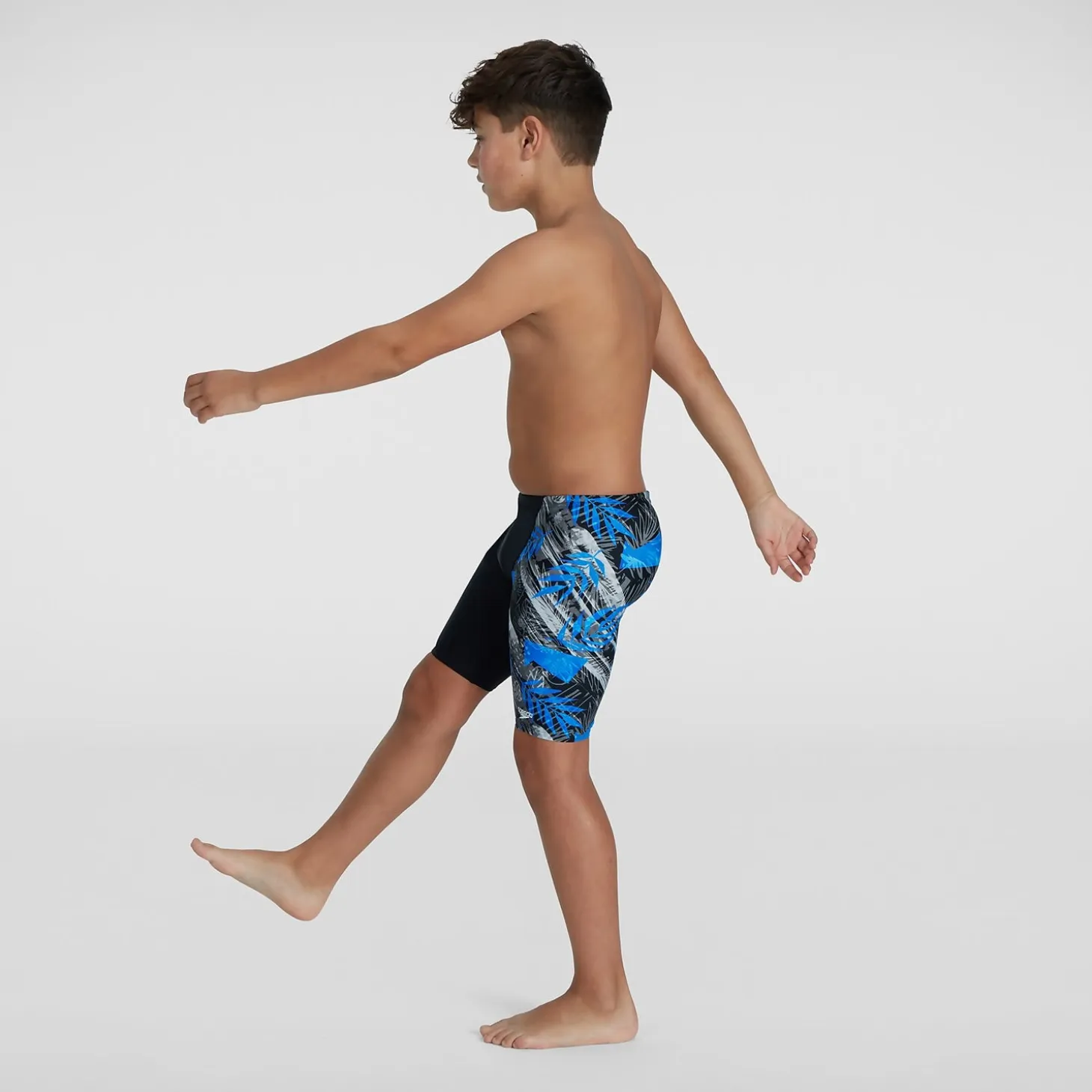 Boys' Digital Allover V Cut Jammer Blue/White
