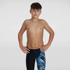 Boys' Digital Allover V Cut Jammer Blue/White