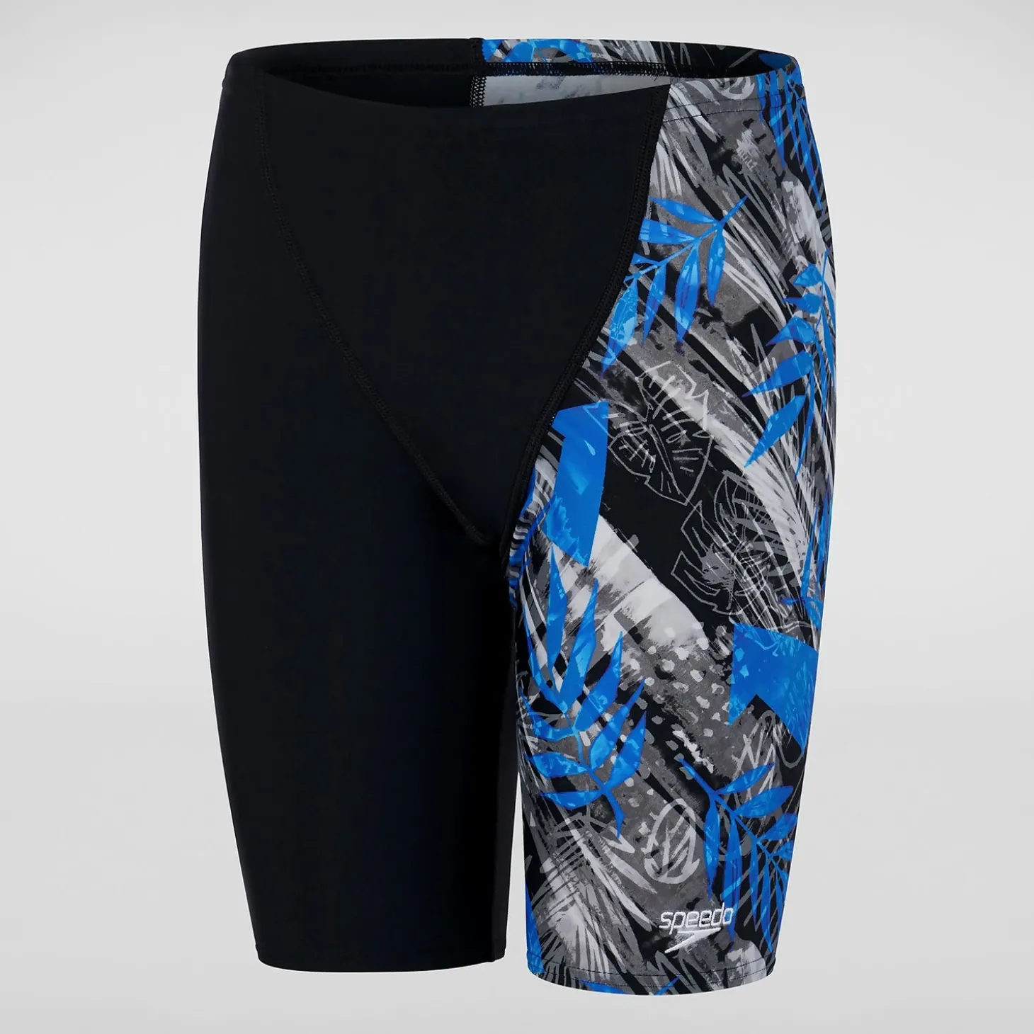 Boys' Digital Allover V Cut Jammer Blue/White