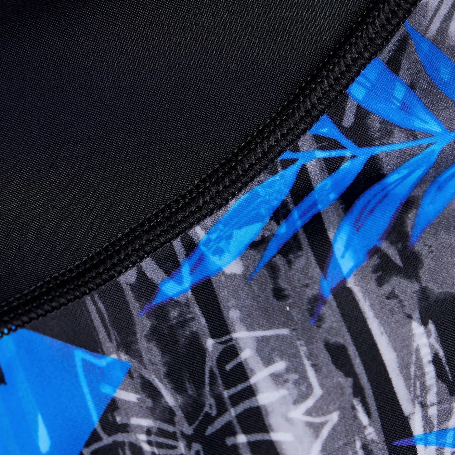 Boys' Digital Allover V Cut Jammer Blue/White