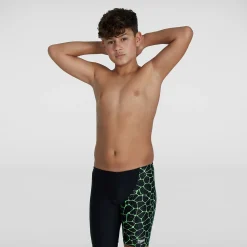 Boys' Digital Allover V Cut Jammer Black/Green