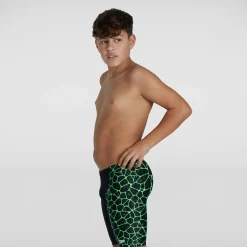 Boys' Digital Allover V Cut Jammer Black/Green