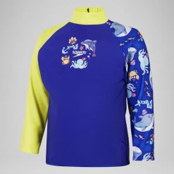 Boys' Digital Long Sleeve Rash Top Blue