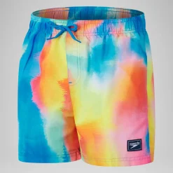 Boys' Digital Printed 13" Swim Short Blue/Yellow