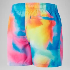 Boys' Digital Printed 13" Swim Short Blue/Yellow