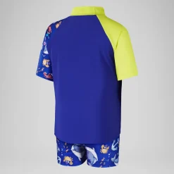 Boys' Digital Short Sleeve Rash Top Blue