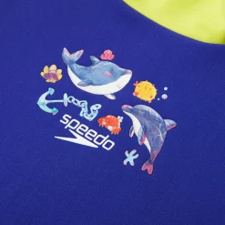 Boys' Digital Short Sleeve Rash Top Blue