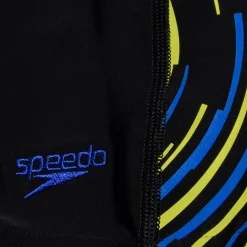 Boys Plastisol Placement Jammer Black/Yellow/Blue