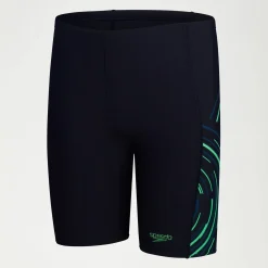 Boys Plastisol Placement Jammer Navy/Green