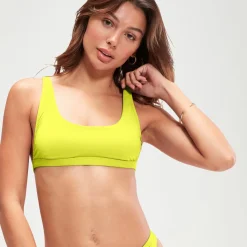 FLU3NTE Solid Convertible Bikini Top Green