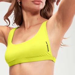 FLU3NTE Solid Convertible Bikini Top Green