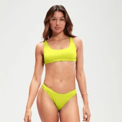FLU3NTE Solid Convertible Bikini Top Green