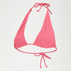 FLU3NTE Terry Triange Bikini Top Pink