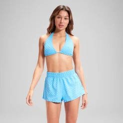 FLU3NTE Terry Triange Bikini Top Blue