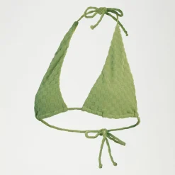 FLU3NTE Terry Triange Bikini Top Green