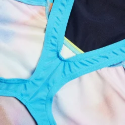 Girls' Digital Placement Splashback Swimsuit Navy/Blue