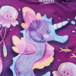 Girls' Digital Printed Swimsuit Purple/Pink