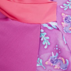 Girls' Digital Short Sleeve Rash Top Set Pink/Purple