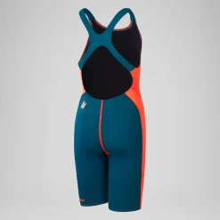 Girls' Fastskin Endurance+ Max Openback Kneeskin Red/Teal