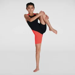 Girls' Fastskin Endurance+ Openback Kneeskin Black/Red