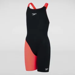 Girls' Fastskin Endurance+ Openback Kneeskin Black/Red