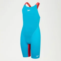 Girls Fastskin Junior Endurance+ Max Openback Kneeskin Blue/Red