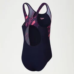 Girls HyperBoom Splice Muscleback Swimsuit Navy/Pink