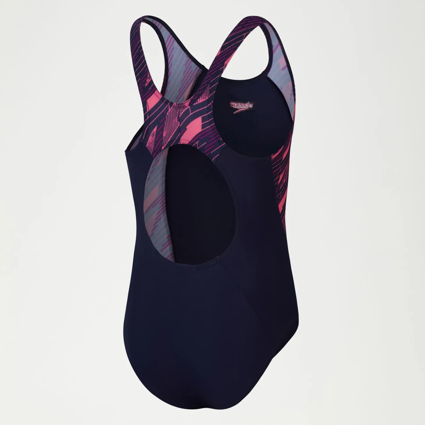 Girls HyperBoom Splice Muscleback Swimsuit Navy/Pink
