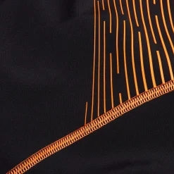 Girls' Medley Logo Swimsuit Black/Orange