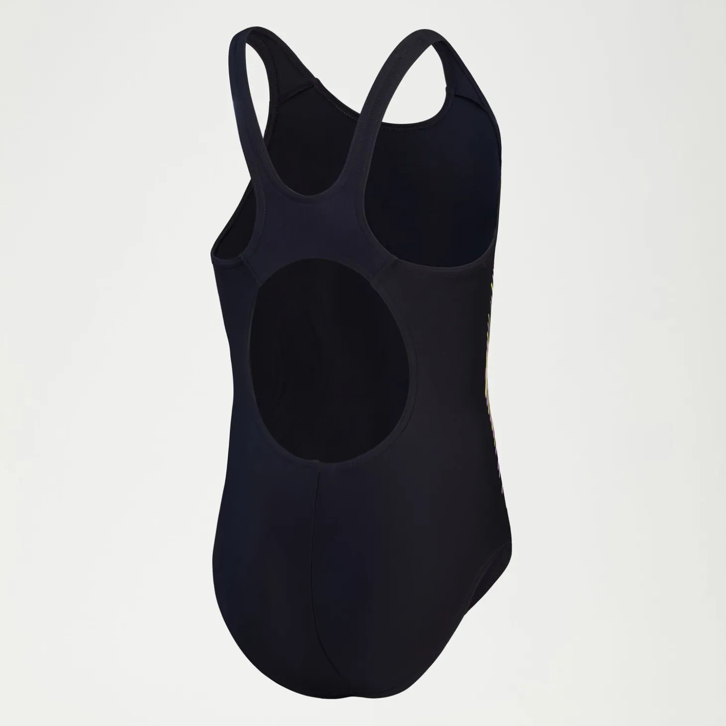 Girls Placmement Muscleback Swimsuit Black/Purple