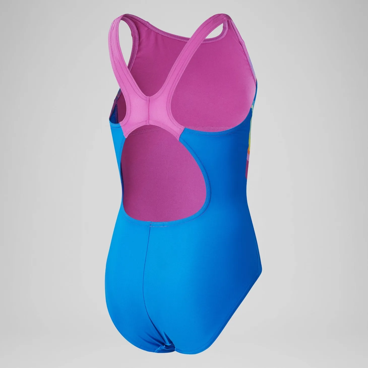 Girls' Printed Pulseback Swimsuit Blue