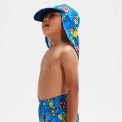 Infant Boy's Learn To Swim Sun Protection Hat Blue