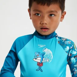 Infant Boys' Long Sleeve Printed Rash Top Blue