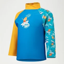 Infant Boys' Long Sleeve Printed Rash Top Blue/Yellow