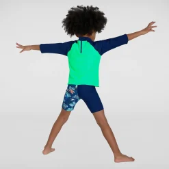 Infant Boys' Long Sleeved Printed Rash Top Green/Blue