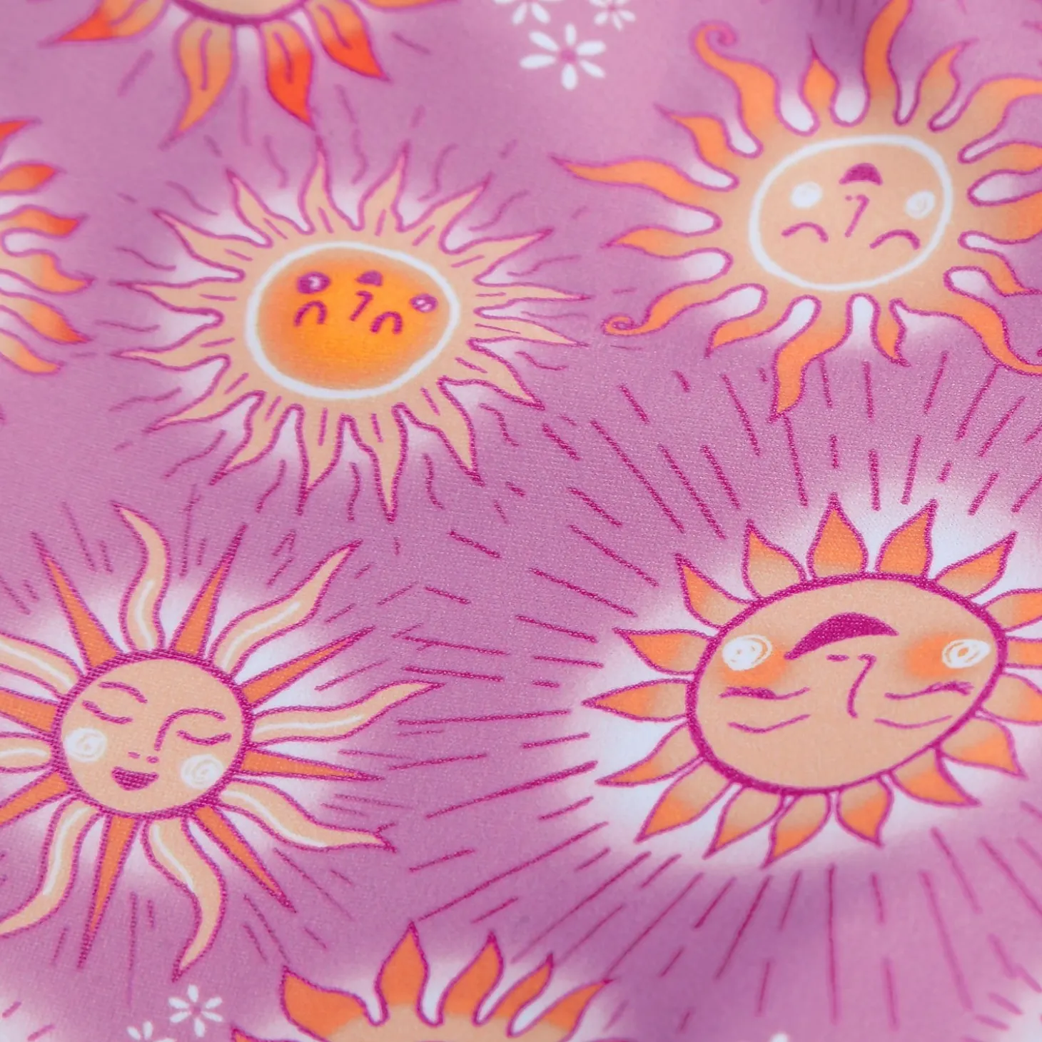 Infant Girls' Digital Short Sleeve Rash Top Set Purple/Yellow