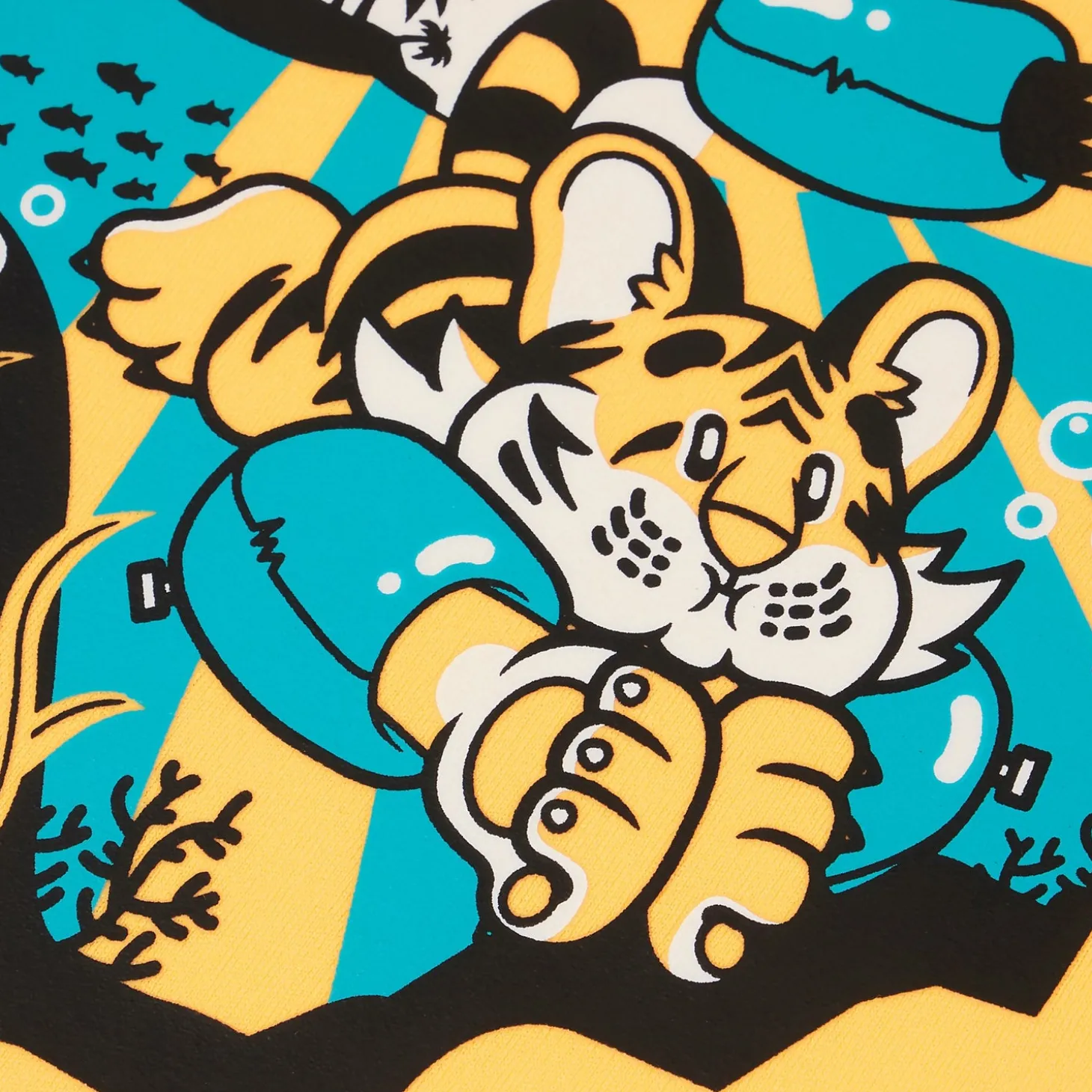 Infant Learn to Swim Aanadi Bengali Tiger Cub Float Vest Orange
