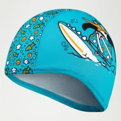 Infant Learn to Swim Chima African Penguin Polyester Cap Blue