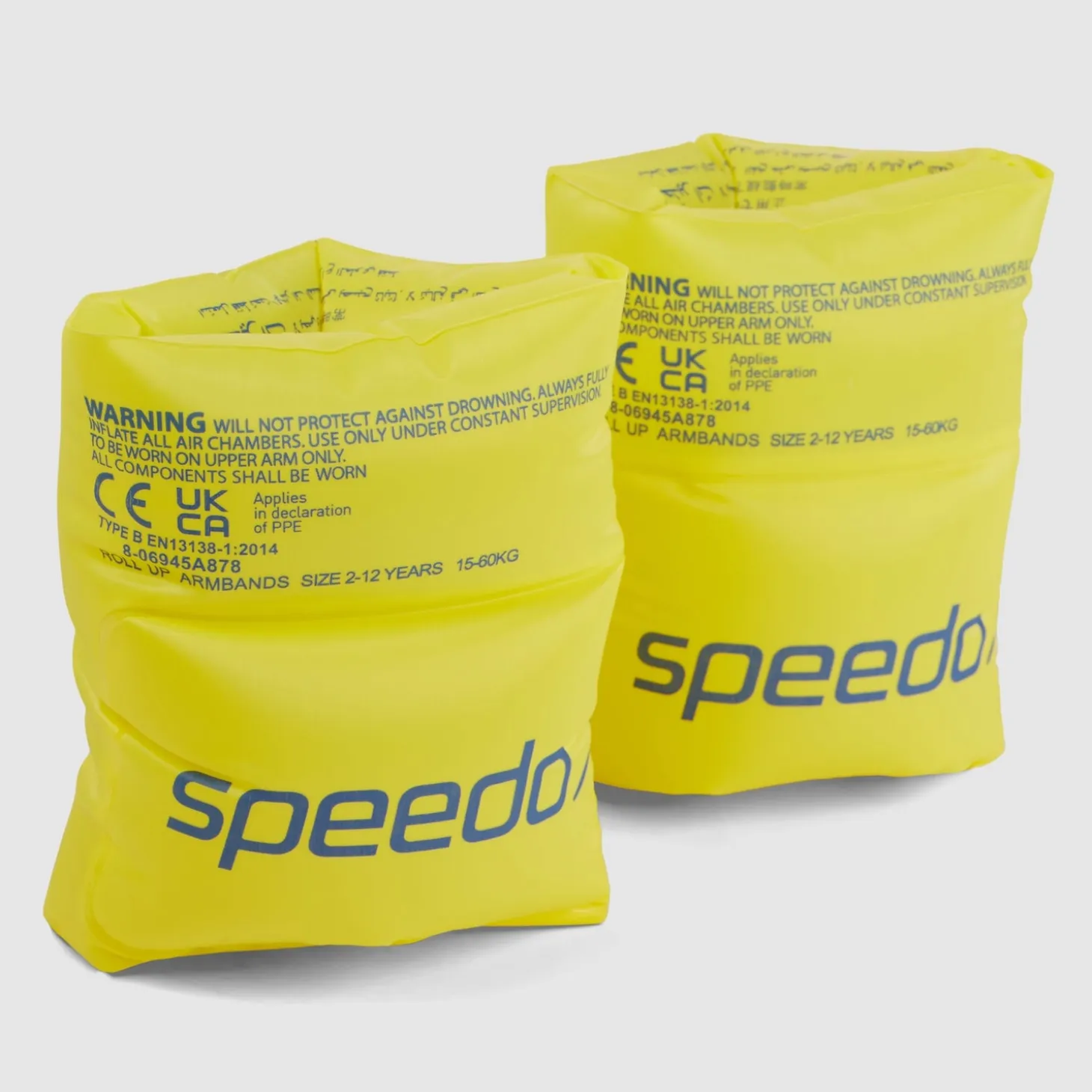 Junior Roll Up Armbands Yellow