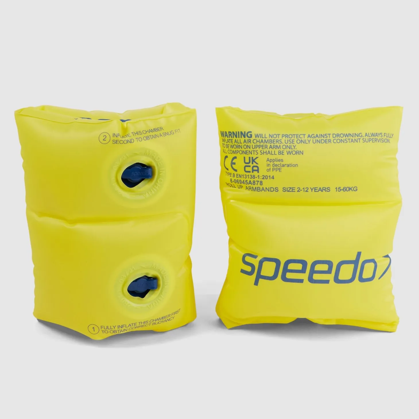 Junior Roll Up Armbands Yellow