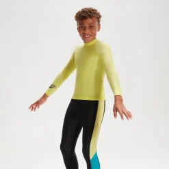 Junior Unisex Long Sleeve Rash Top Yellow/Black