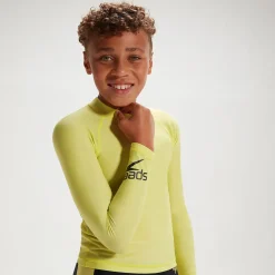 Junior Unisex Long Sleeve Rash Top Yellow/Black