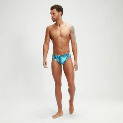 Men's Allover 7cm Allover Digital Brief Black/Blue