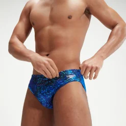 Men's Allover Digital 7cm Brief Black/Blue