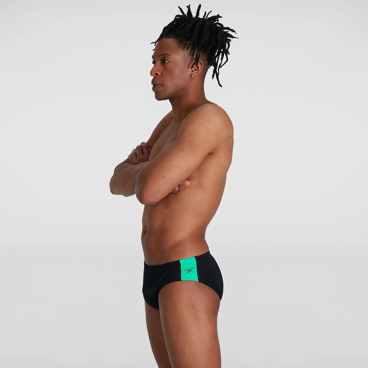 Men's Boom Logo Splice 7cm Brief Black/Green