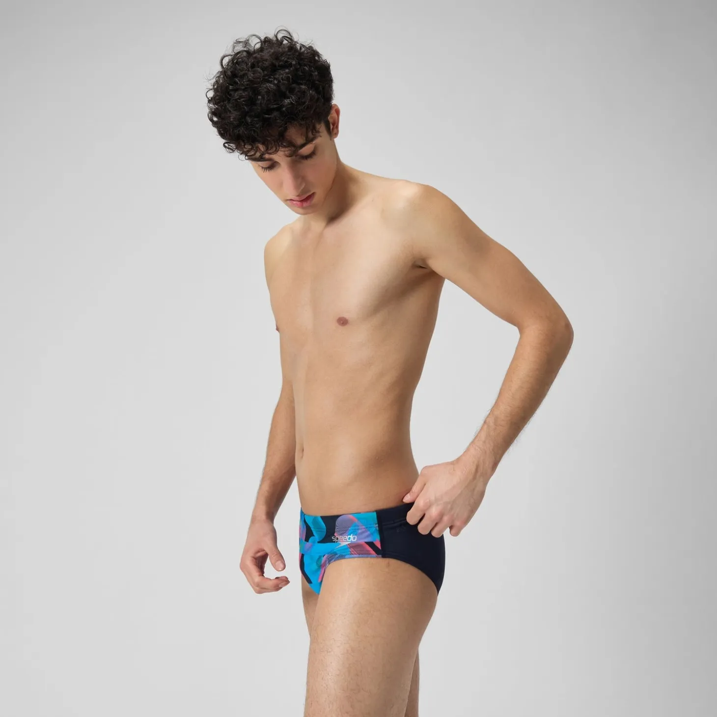 Men's Club Training Allover Digital 7cm Brief Navy/Red