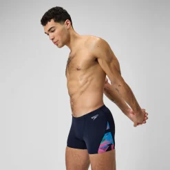 Men's Club Training Allover Digi V-Cut Aquashort Navy/Red
