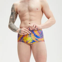 Men's Club Training 17cm Allover Digital Brief Green/Mango